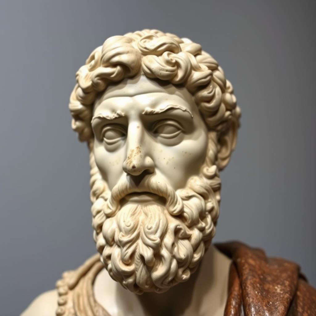 Bust of Epictetus, former slave who became an influential Stoic teacher Bust of Epictetus, former slave who became an influential Stoic teacher