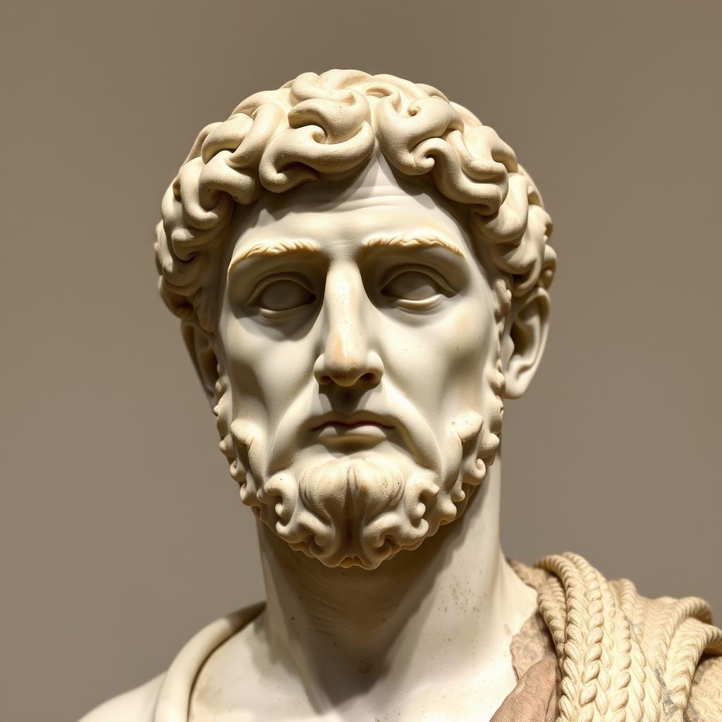 Bust of Seneca the Younger, Roman Stoic philosopher and statesman Bust of Seneca the Younger, Roman Stoic philosopher and statesman