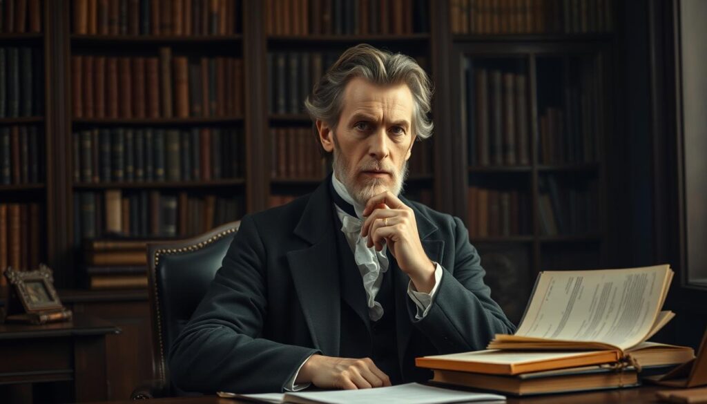 Portrait of Søren Kierkegaard, the Father of Existentialism