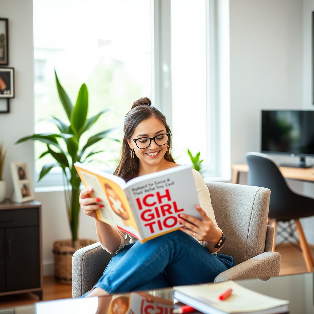 Professional woman reading Rich Girl Nation